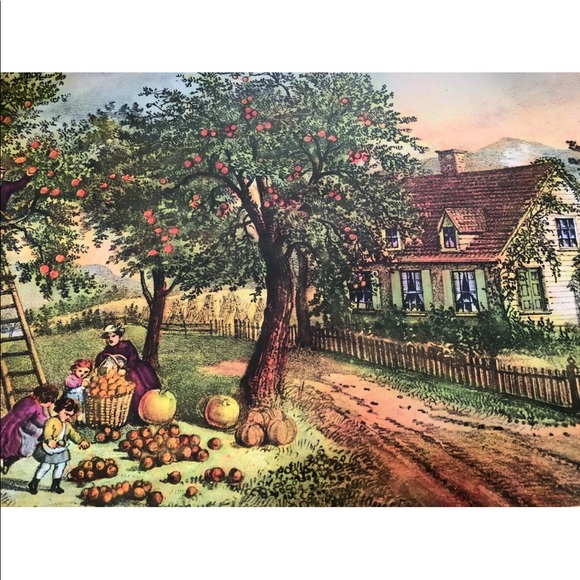 Vintage Currier and Ives Serving Tray 1868 - Picture 3 of 9